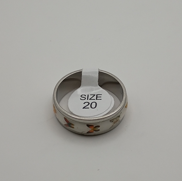 Stainless Steel Colorful Butterfly Ring For Women Size 21 U.S Size 10.25 - Picture 3 of 3